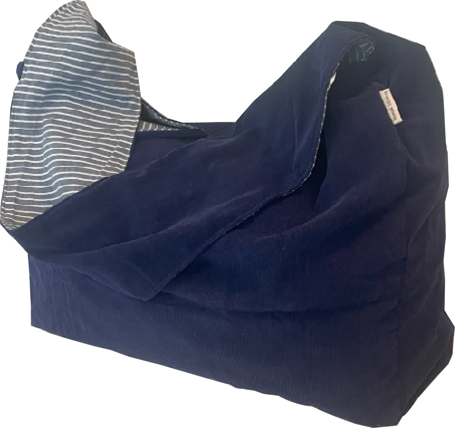 Navy Corduroy Sling Bag