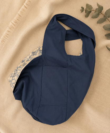 Boho Chic 1/2 Pint Stitch Bag, Tones of Blue Bag  | 2nd Time Around Collection