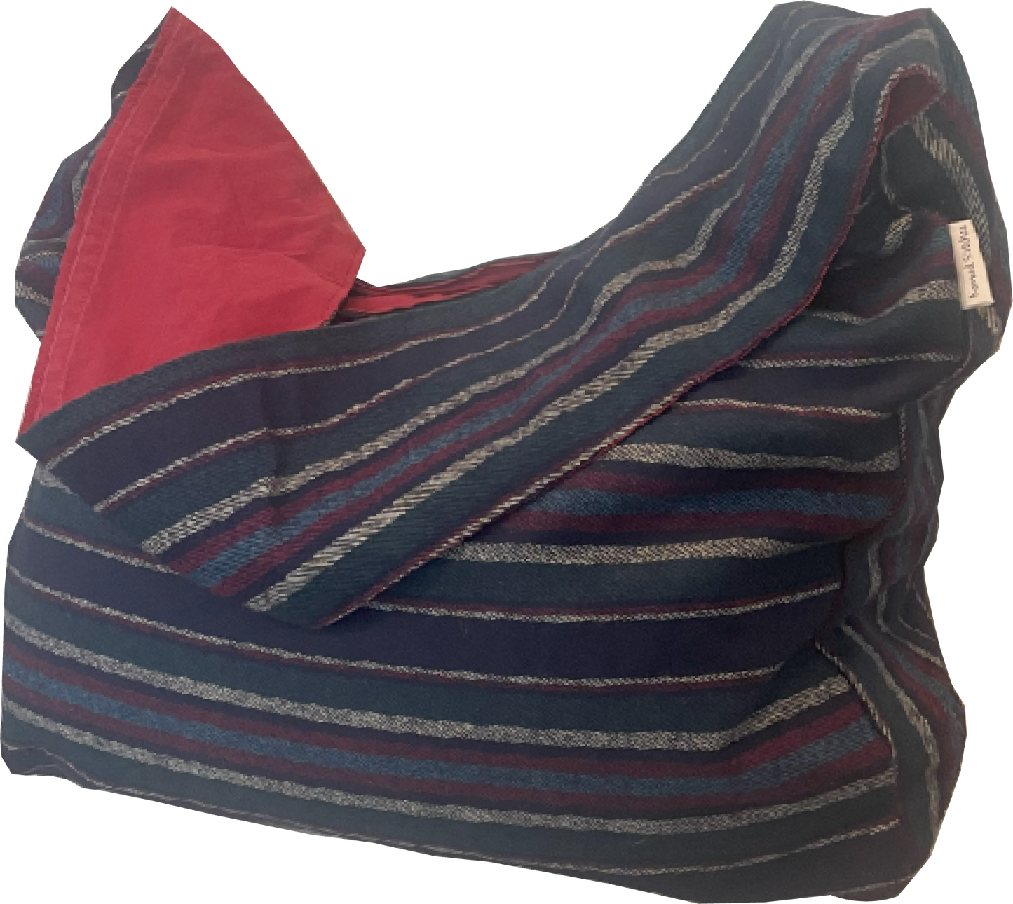 Striped Woolen Brushed Cotton Sling Bag