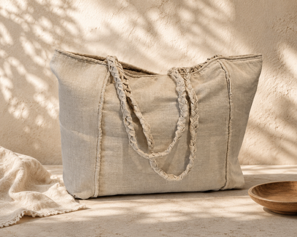 Linen Blend Leigh Bag |  2nd Time Around Collection