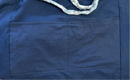 Interior of the Boho Chic Leigh Bag with solid-colored cotton lining and internal pockets designed for organizing everyday essentials.