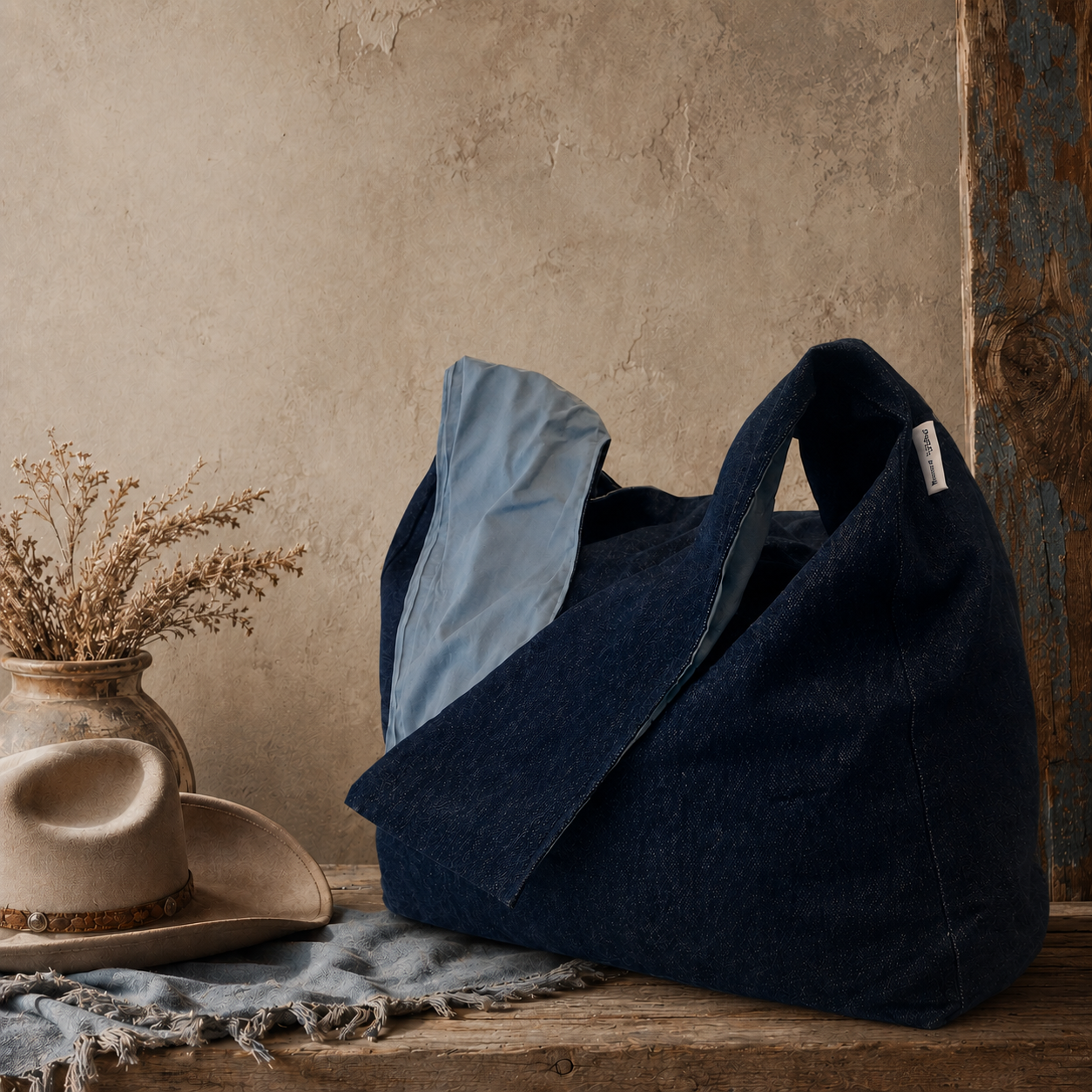 Dark Denim Sling Bag | Boho Chic Everyday Carry
