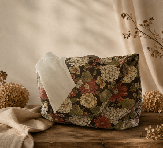 Cinnamon Flora Twill Sling Bag | Earthy Floral Elegance