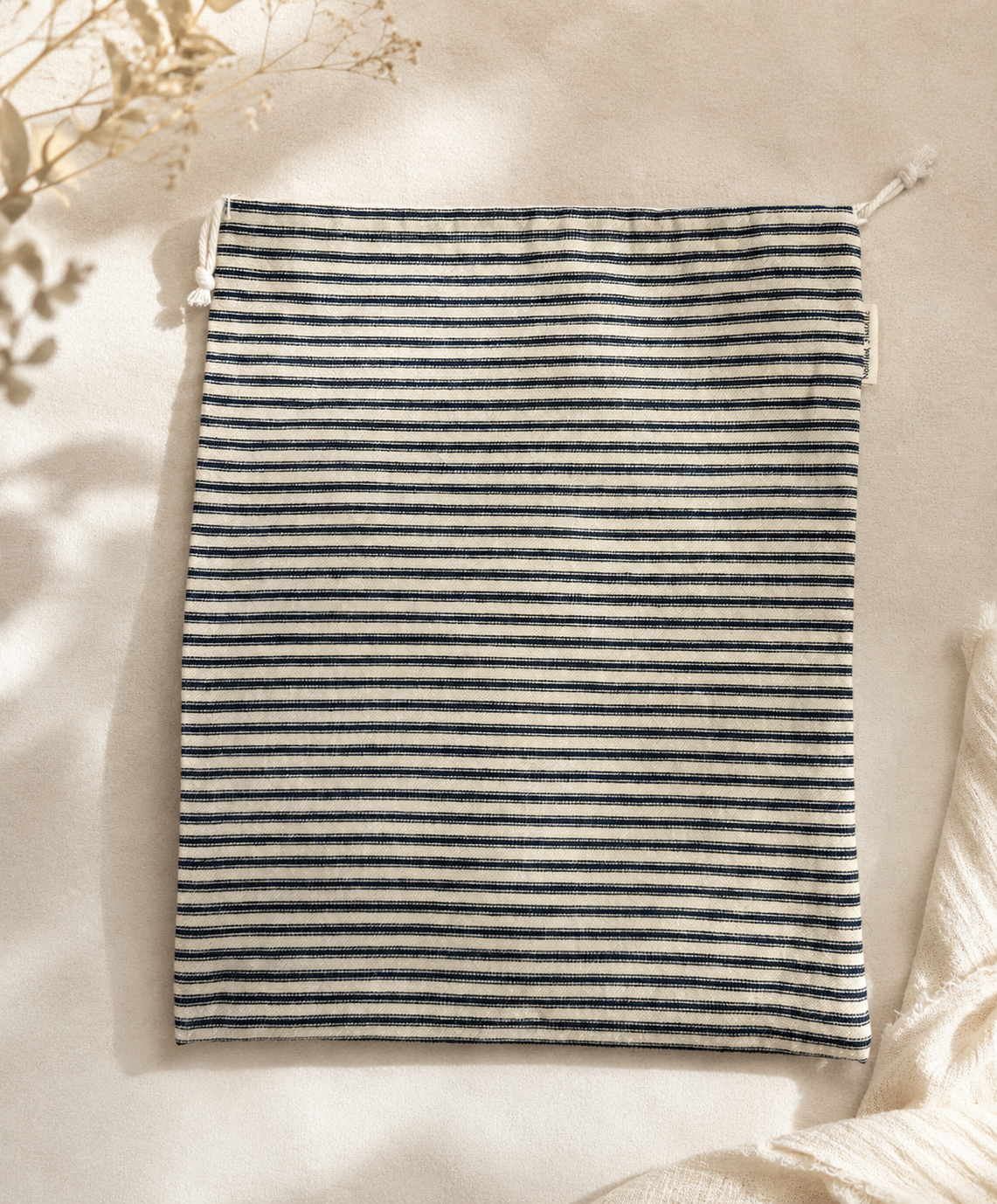 Utility Bag Yarn Dye Ticking Stripe-Blue | Essentials Collection